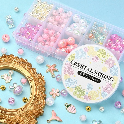 DIY Cute Stretch Bracelet Making Kit DIY-YW0005-77B-1