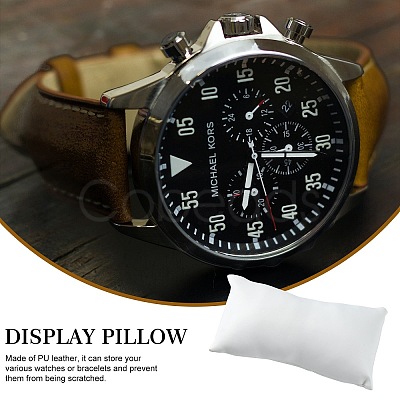 Leather Pillow Jewelry Bracelet Watch Display BDIS-H015-1-1