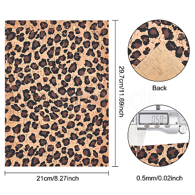 BENECREAT Cork Printed Sheets DIY-BC0004-89-1