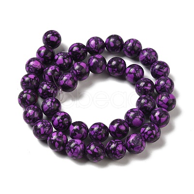 Synthetic Gemstone Dyed Beads Strands G-P507-03B-03-1