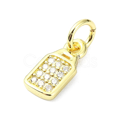 Brass Micro Pave Cubic Zirconia Pendants KK-H475-28G-01-1