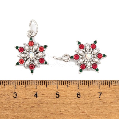 Rack Plating Alloy Rhinestone Pendants FIND-C055-09P-1