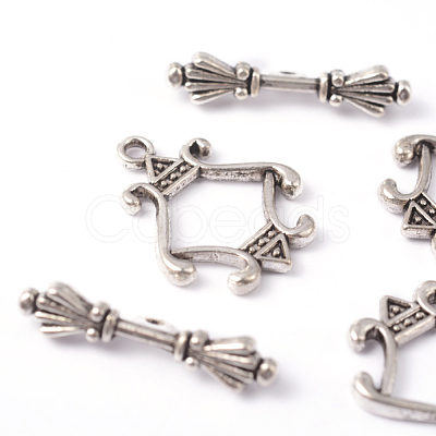 Tibetan Style Alloy Toggle Clasps X-LF5127Y-1