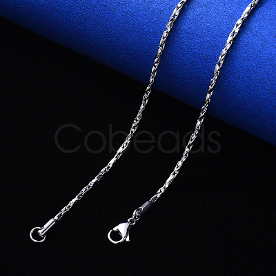 Non-Tarnish 304 Stainless Steel Coreana Chain Necklace NJEW-S420-006B-P-1