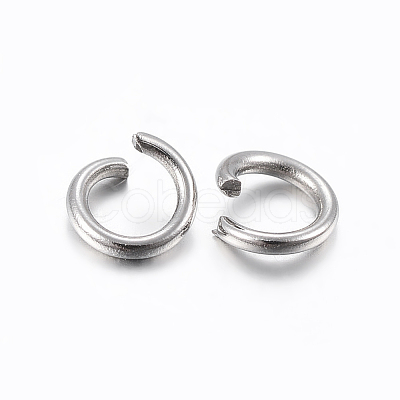 Tarnish Resistant 304 Stainless Steel Open Jump Rings STAS-H437-7x0.7mm-1