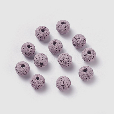 Unwaxed Natural Lava Rock Beads X-G-F325-8mm-A03-1