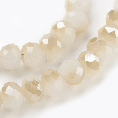 Electroplate Glass Beads Strands X-GLAA-K027-HR-C06-1