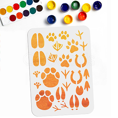 PET Hollow Out Drawing Painting Stencils DIY-WH0403-010-1