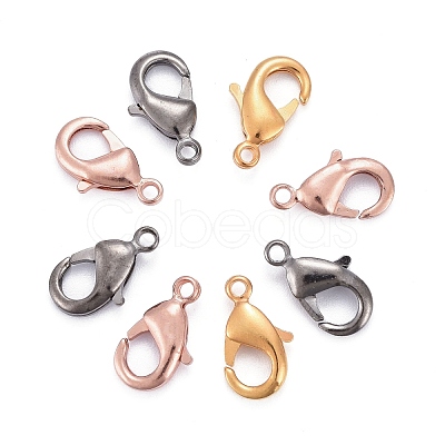 Brass Lobster Claw Clasps X-KK-902-M-1