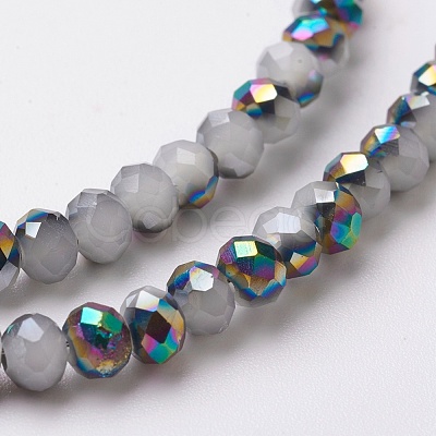 Electroplate Glass Beads Strands EGLA-F124-HP-A01-1