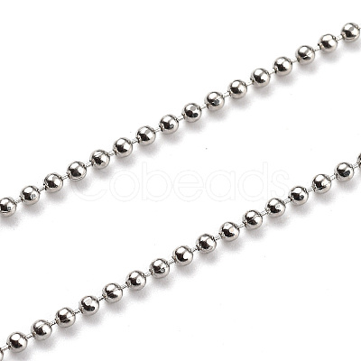 Non-Tarnish 304 Stainless Steel Ball Chain Necklaces X-NJEW-JN02912-04-1