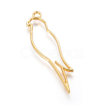 Zinc Alloy Open Back Bezel Pendants X-PALLOY-E564-01G-1