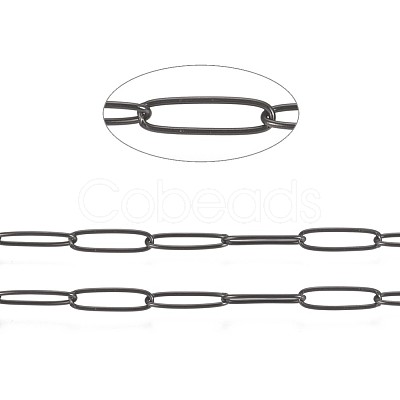 304 Stainless Steel Paperclip Chains CHS-F010-01C-B-1