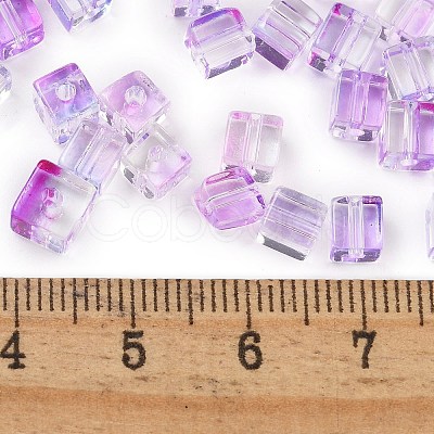 Spray Painted Glass Seed Beads SEED-A034-01J-1