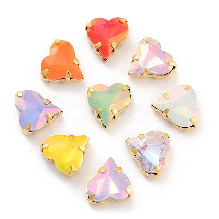 Heart Opal Sew On Rhinestones RGLA-G024-08A-G-1