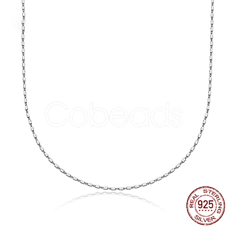 Anti-Tarnish 925 Sterling Silver Chain Necklace HY1372-3-1