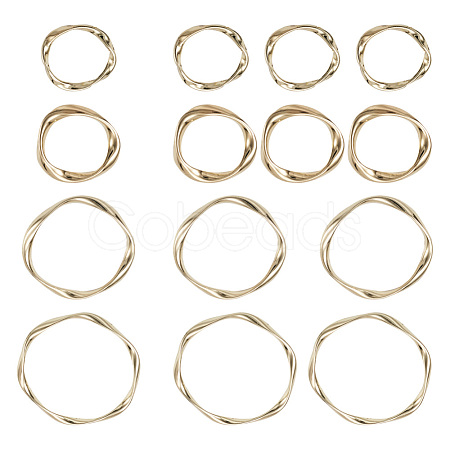Craftdady 60pcs 4 Styles Alloy Linking Rings PALLOY-CD0001-08-1