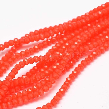 Faceted Rondelle Glass Beads Strands X-GLAA-I033-3mm-02-1