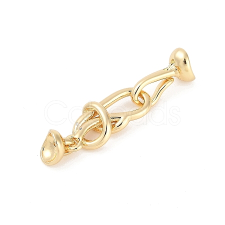 Brass Hook and S-Hook Clasps KK-U043-19G-1