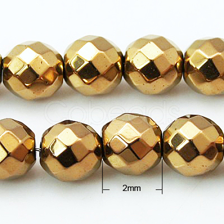 Non-magnetic Synthetic Hematite Beads Strands X-G-G092-2mm-1-1