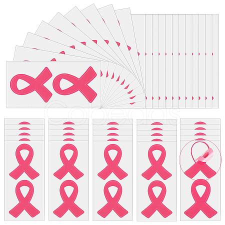 PVC Breast Cancer Pink Awareness Ribbon Sticker DIY-WH0431-01-1