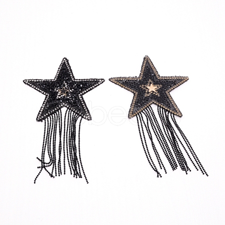 Sparkling Rhinestone Iron on Patches DIY-WH0176-52C-1