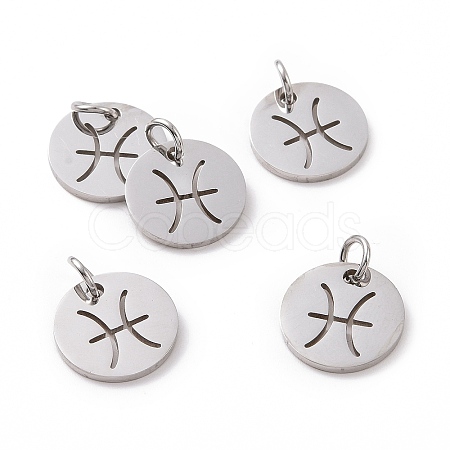 Non-Tarnish 304 Stainless Steel Charms STAS-Q201-T445-12S-1