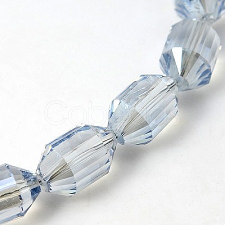 Electroplated Glass Beads EGLA-E006-09-1