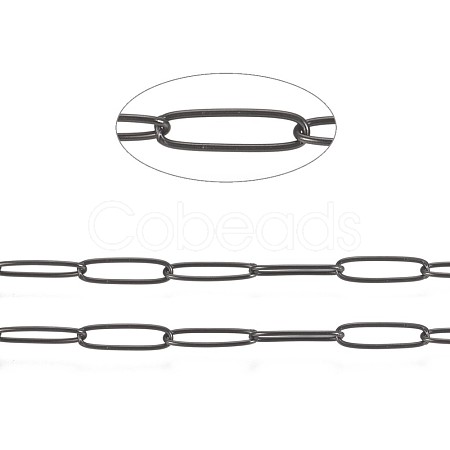 304 Stainless Steel Paperclip Chains CHS-F010-01C-B-1