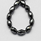 Magnetic Synthetic Hematite Beads Strands, Nickel Free & Lead Free, Grade A, Faceted, Oval, Black, 8x5x5mm, Hole: 1mm