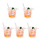 Transparent Resin Big Pendants, Imitation Drink, Ice Drink Charm with Strawberry, Tomato, 46x35x51mm, Hole: 2mm