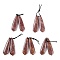 Natural Strawberry Quartz Pendants, Kite Charms, 40x11x4mm, Hole: 2mm