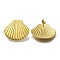 Ion Plating(IP) 304 Stainless Steel Sheel Shape Stud Earrings for Women, Real 18K Gold Plated, 29.5x32.5mm