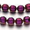 Electroplate Non-magnetic Synthetic Hematite Bead Strands, Faceted, Round, Purple Plated, 10x10mm, Hole: 1mm, about 40pcs/strand, 15.7 inch