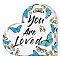 Acrylic Decoration, for Home, Living Room and Bedroom, Heart with Word, Butterfly Pattern, 150x150x10mm