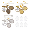 DIY Oval Blank Dome Wedding Bouquet Photo Charms Alloy Brooche Making Kit, Mixed Color, 83mm