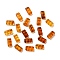 Opaque Acrylic Beads, Rectangle, Chocolate, 8x4x3mm, Hole: 1mm