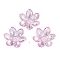 Transparent Acrylic Beads, Flower, Pearl Pink, 23.5x21x6.5mm, Hole: 2mm, 462pcs/500g