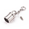 Alloy Chain Extender, with Bead Cap Bails and Curb Chains, Platinum, Bead Cap Bails: 25.5x13.5mm, Inner: 10.5mm