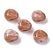 Two Tone Opaque Acrylic Beads, Imitation Gemstone, Nuggest, Dark Salmon, 17~17.5x21x10.5mm, Hole: 5.2mm, About: 224pcs/500g