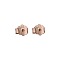 Sterling Silver Friction Ear Nuts, Friction Earring Backs for Stud Earrings, Rose Gold, 4x5mm