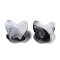 Acrylic Beads, Butterfly, Imitation Gemstone, Black, 11x12x7.5mm, Hole: 1mm, 1064pc/500g