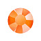 Preciosa&reg MAXIMA Crystal No Hotfix Flatback Stones, Czech Crystal, Lacquer Foiling, Round(438 11 615 Chaton Rose), 00030 485 Crystal Neon Orange, SS12(3~3.2mm)