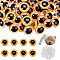 GOMAKERER Resin Doll Craft Eyes, Safety Eyes, with Plastic Spacer, for Toy DIY Accessories, Half Round, Dark Goldenrod, 24x22.5mm, 50 sets/box