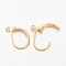 Yellow Gold Filled Leverback Earring Findings, 1/20 14K Gold Filled, 16x10x1.5mm, Pin: 0.6mm