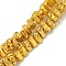 Electroplated Natural Lava Rock Beads Strands, Triangle, Golden Plated, 5x4.5x3mm, Hole: 1mm, about 149pcs/strand, 15.35''(39cm)