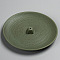 Porcelain Incense Burners, Flat Round Incense Holders, Home Office Teahouse Zen Buddhist Supplies, Dark Olive Green, 140x22mm