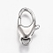 Tarnish Resistant Polished 316 Surgical Stainless Steel Lobster Claw Clasps, Stainless Steel Color, 14.5x8x4mm, Hole: 1.5x3mm