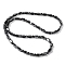 Faceted Column & Cube Synthetic Non-magnetic Hematite Beaded Necklaces, with Alloy Screw Clasps, 20.08 inch(51cm)