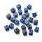 Transparent Acrylic Beads, Imitation Gemstone Beads, Cube, Marine Blue, 6x6x6mm, Hole: 1.6mm